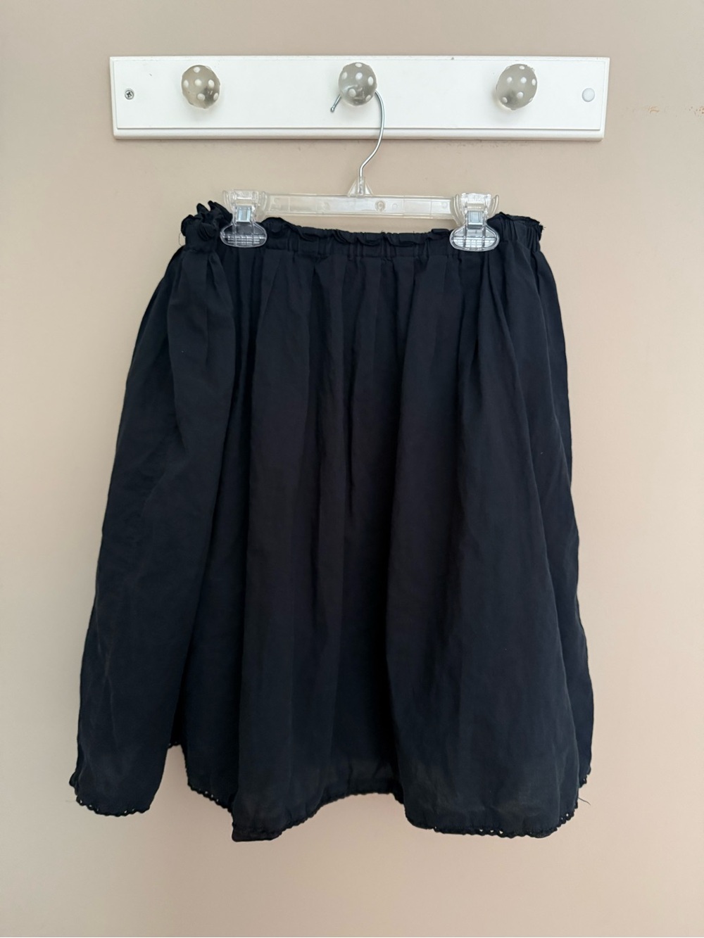 Odille Black Elastic-Waist Circle Skirt
